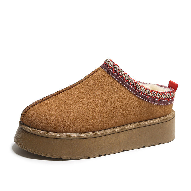 Fleece-Lined Home Snow Boots
