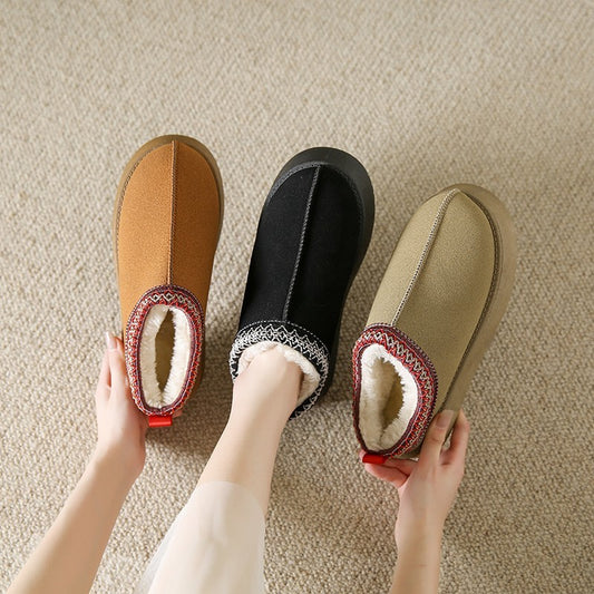 Fleece-Lined Home Snow Boots