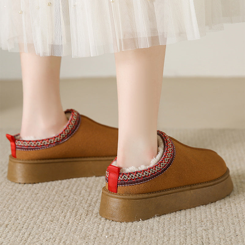 Fleece-Lined Home Snow Boots