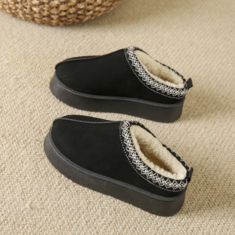 Fleece-Lined Home Snow Boots