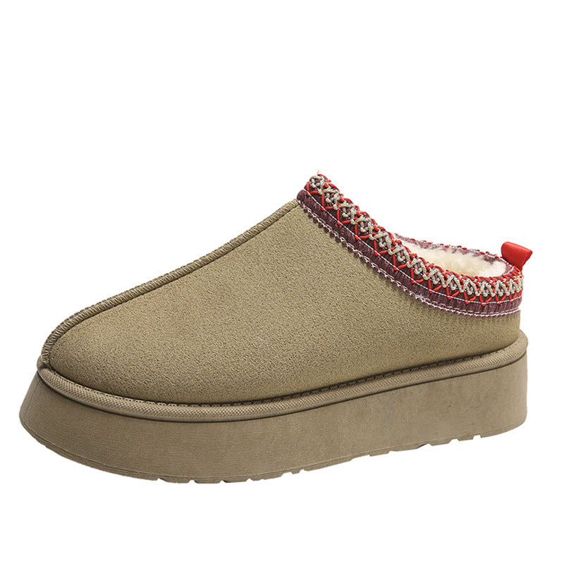 Fleece-Lined Home Snow Boots