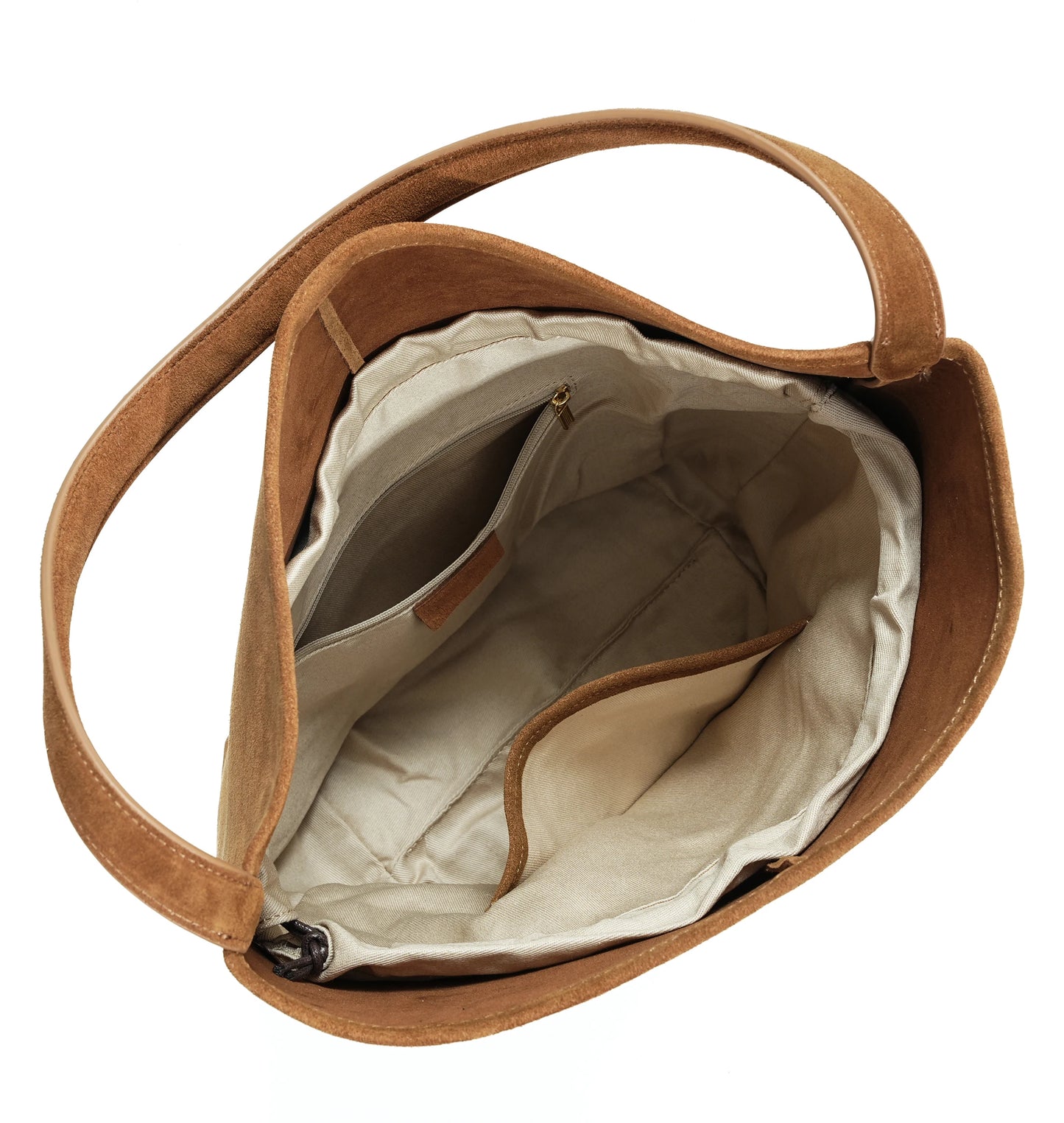 Frosted Suede Bucket Handbag