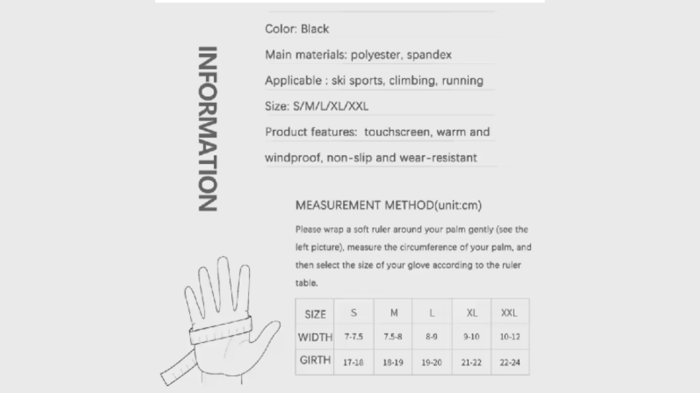 Winter Waterproof Touch Screen Gloves