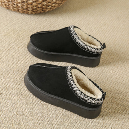 Fleece-Lined Home Snow Boots
