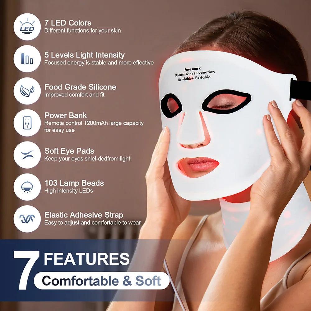 Red Light Face & Neck Mask Skin Therapy