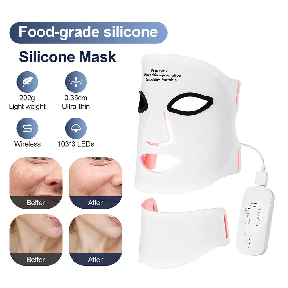 Red Light Face & Neck Mask Skin Therapy