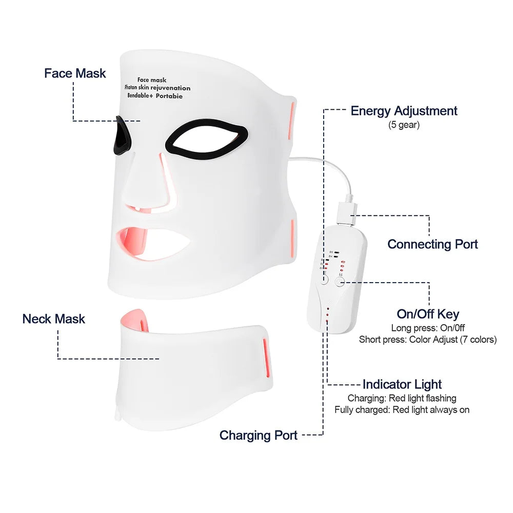 Red Light Face & Neck Mask Skin Therapy