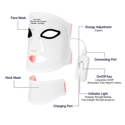 Red Light Face & Neck Mask Skin Therapy
