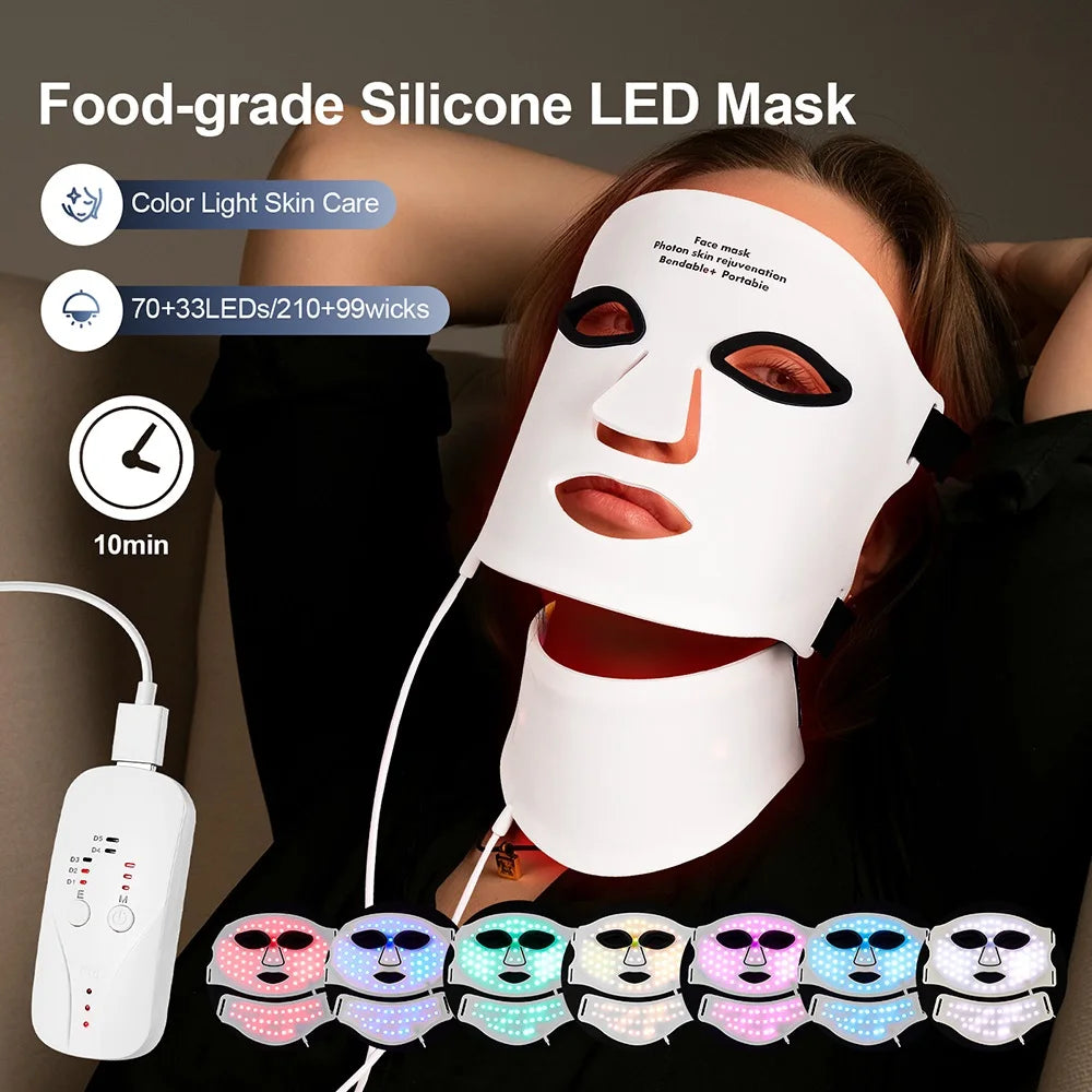 Red Light Face & Neck Mask Skin Therapy