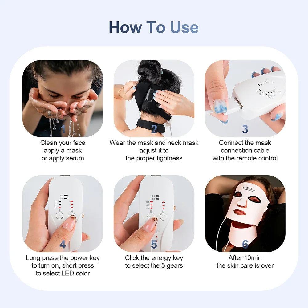Red Light Face & Neck Mask Skin Therapy